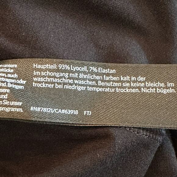 Eileen Fisher Fine Tencel Jersey Black Crew Neck Maxi Long Dress Size XS NWT - Picture 9 of 9